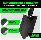 rhino usa folding survival shovel with pick shown in use