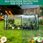 meonum mini greenhouse with grow light, 51.18 "l showing dimensions