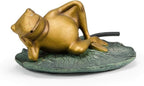 Aquascape Lazy Frog on Lily Pad Spitter Fountain for Ponds and Water Gardens, 78311