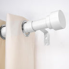 Curtain Rods for Windows 72 to 144, 1 Inch Adjustable White Extra Long Heavy Duty Curtain Rod for Patio Bedroom, Modern Style Indoor Outdoor Window Drapery Rods with End Caps, Size 32" - 150"