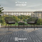 acacia interlocking deck tiles outdoor waterproof all weather shown in use