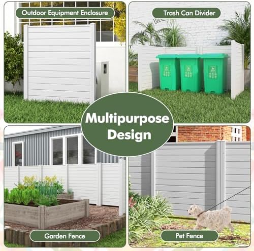 giantex no-dig air conditioner fence, 2 panels, 48''w, close-up detail