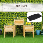 outsunny raised garden bed set of 3, wooden, package contents