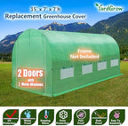 yardgrow greenhouse replacement cover larger walk in outdoor shown in use
