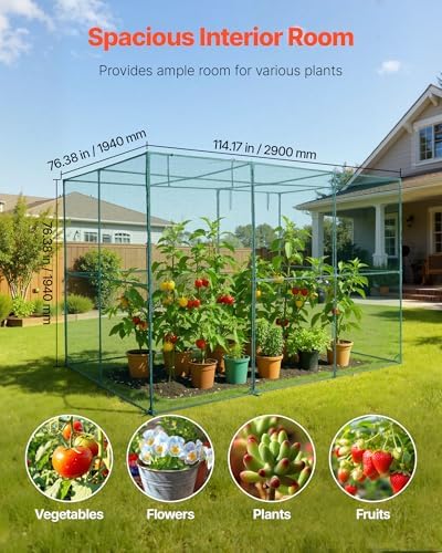 vevor crop cage, 9.5 x 6.36 x 6.36 shown in use