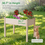 48x24x30 elevated wooden raised garden bed with legs on a desk or shelf