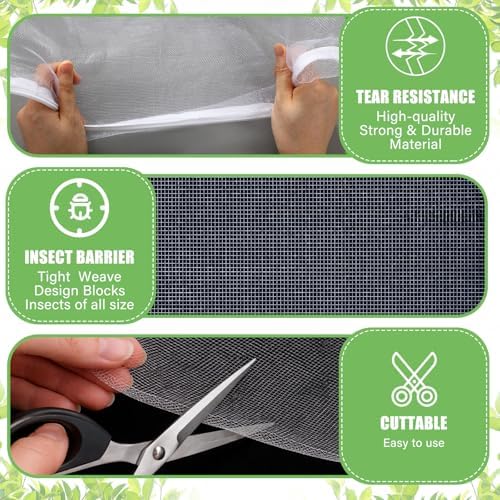 50 ft garden mesh netting insect mosquito net, package contents