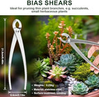 bonsai pruning tool set, 6 different roles of shown in use