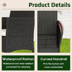 fdw 4-piece patio furniture set | black |, close-up detail