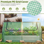 safstar raised garden bed with cover, 6ft x shown in use