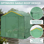 coos bay 8x8 pop up greenhouse outdoor, walk, side view