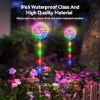 solar garden lights outdoor waterproof dandelion flower yard, side view