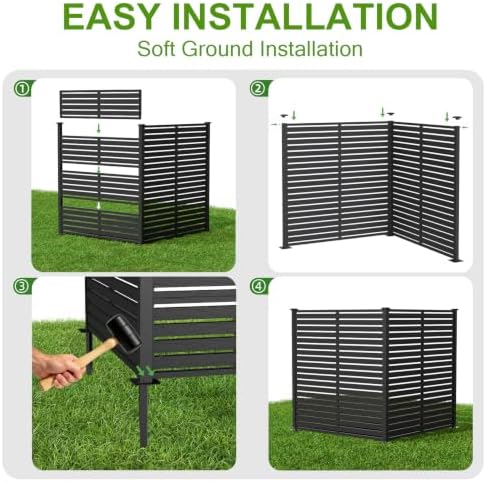 47" w x 48" h air conditioner fence, view 9
