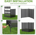 47" w x 48" h air conditioner fence, view 9