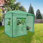 eagle peak 6x8 easy setup pop up greenhouse, front angle view