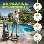 sun joe spx100-go electric pressure washer, 13-amp, 4, close-up detail