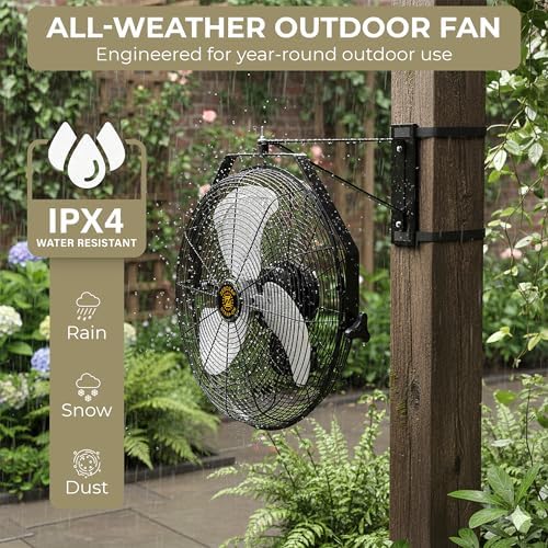 zebozap 18" outdoor fan | outdoor fans for showing dimensions