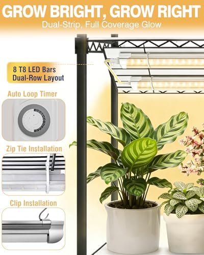 pyy indoor greenhouse with grow light - heavy showing dimensions