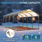 wisteria lane 12 x 20 ft metal carport shown in use