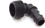 S&M 544200 Threaded Elbow 16mm x 3/4" Drip Irrigation, Black