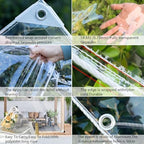 lc&qs clear tarps heavy duty pvc, transparent tarp, side view