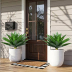 ivydale fake plants agave artificial plants outdoor 2, front angle view