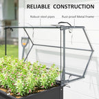 outsunny raised garden bed with flip-up cover, 39.4"x18.9"x48.8", package contents