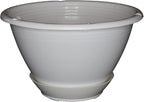 8'' White Plastic Hanging Basket with Saucer by Koba (5)