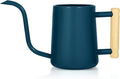 Watering Can Indoor Plants, 35 oz/1000 ml Metal Stainless Steel Watering Can Pot with Long Spout for Indoor House Plants Bonsai Outdoor Garden Flower Decorative (Dark Blue)