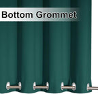 NICETOWN Outdoor Patio Curtain Extra Long Drape 120" L Waterproof/Windproof, Top and Bottom Grommets Blackout Outdoor Drape Privacy Protect for Yard/Porch, 52" W, 1 Panel, Hunter Green