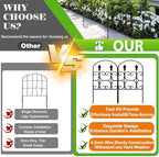 24in(h) x 10.83ft(l) decorative garden fence - tall, close-up detail