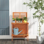 giantex folding potting bench, 2-tier gardening workstation w/storage, package contents