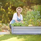 galvanized raised garden bed 6x3x1ft 2-pack on a desk or shelf