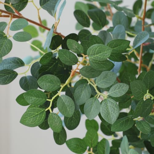 mizii 5pcs artificial loropetalum stems silk leaves 38in, side view
