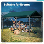 advance outdoor adjustable 10x15 ft heavy duty carport on a desk or shelf