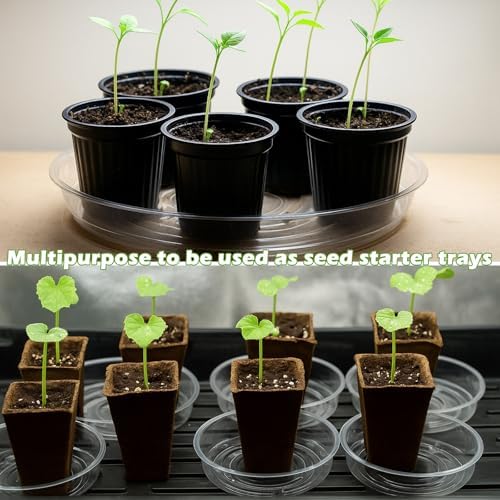 70 packs 12" clear plant saucers for indoor, package contents