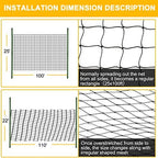bstpcoo bird netting 25'x100' with 2.4" square mesh, front angle view