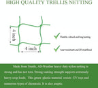 Trellis Netting for Climbing Plants - Heavy Duty Garden Trellis Netting for Cucumber, Vine, Fruits & Vegetables Tomato Plants Trellis Net, Climbing Vining Plants (2-Pack 32.8' x 6.6'Ft)
