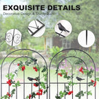 70.8" h x 19.7" w metal garden trellis, side view