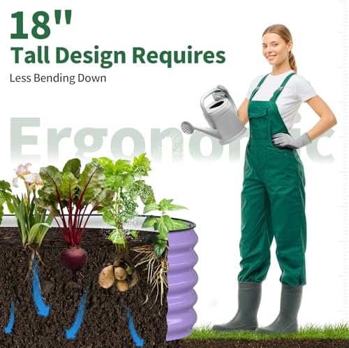 kesfitt raised garden bed, metal galvanized steel oval on a desk or shelf