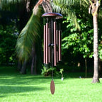 vanquer wind chimes for outside deep tone, front angle view