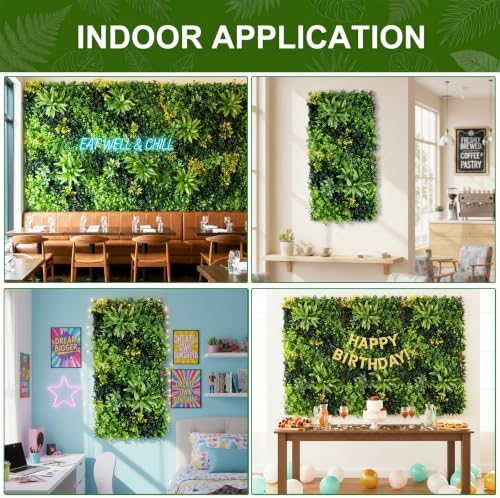 40" x 20" artificial grass wall panels, uv-anti on a desk or shelf