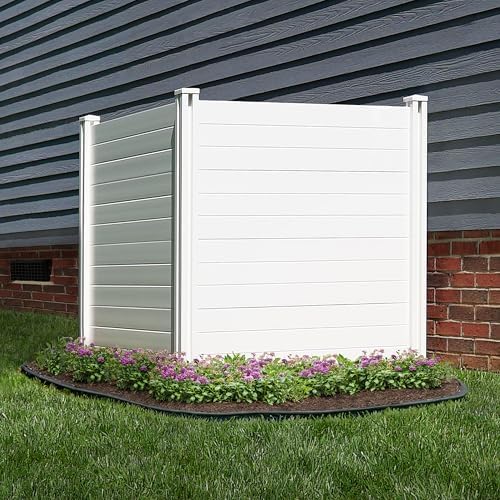 enclo premium white vinyl privacy screen, diy no, main product view