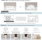 miulee 22x22 pillow inserts, set of 2 feather, front angle view