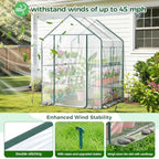 ohuhu plastic greenhouse for outdoors: portable walk in on a desk or shelf