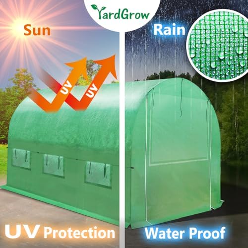 yardgrow greenhouse replacement cover larger walk in outdoor, side view
