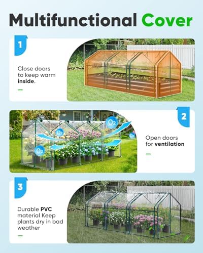 quictent mini greenhouse for indoor outdoor, portable quick-setup, side view