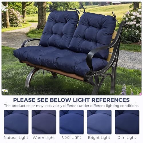 wicker chair cushions of 3 pieces, waterproof cushions showing dimensions
