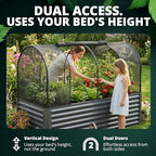 raised garden bed cover 6x3, crop cage for shown in use