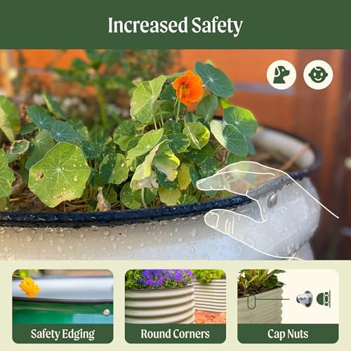 vego garden 26" extra tall raised garden bed, front angle view